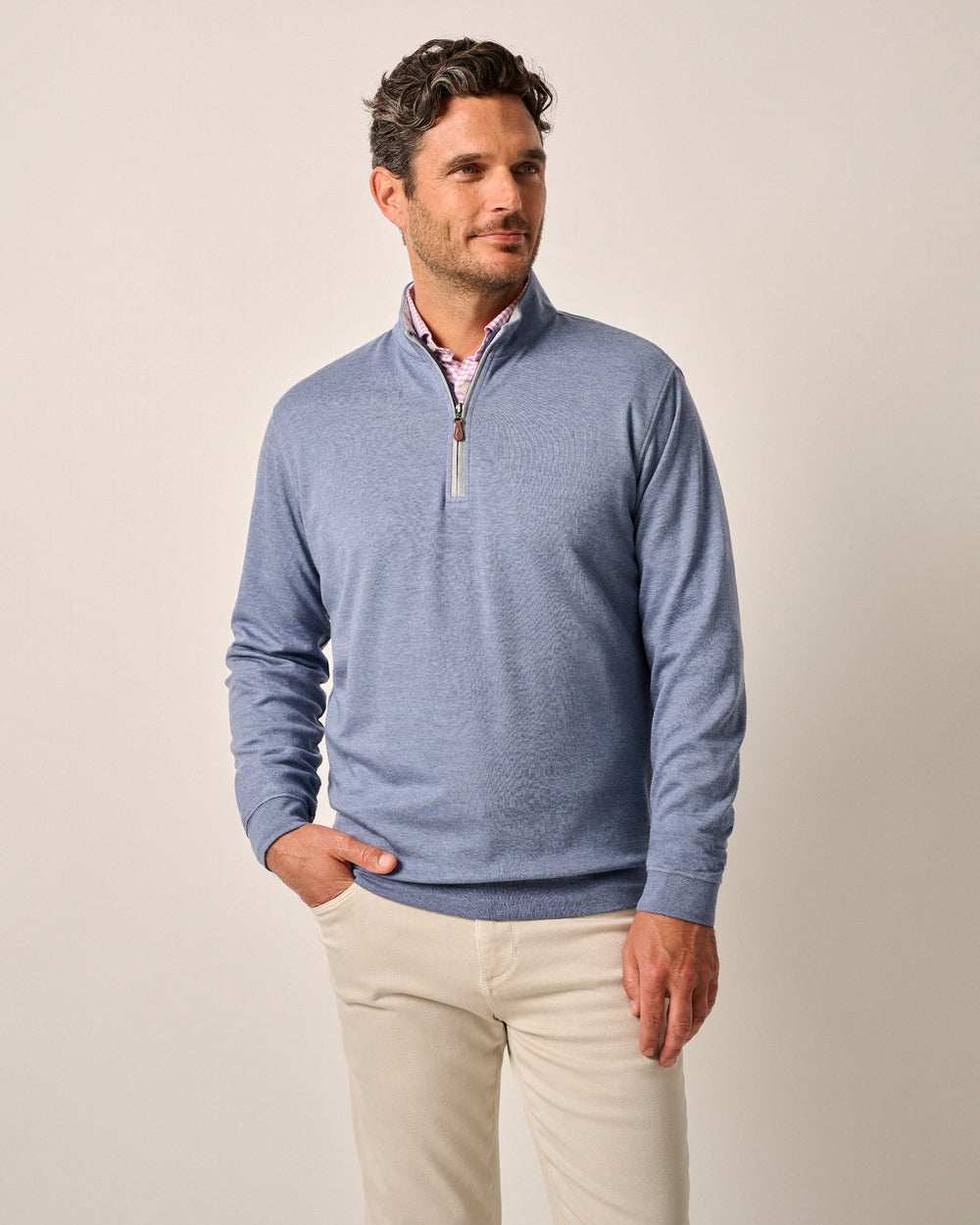 Johnnie O Sully 1/4 Zip Pullover- Cascade