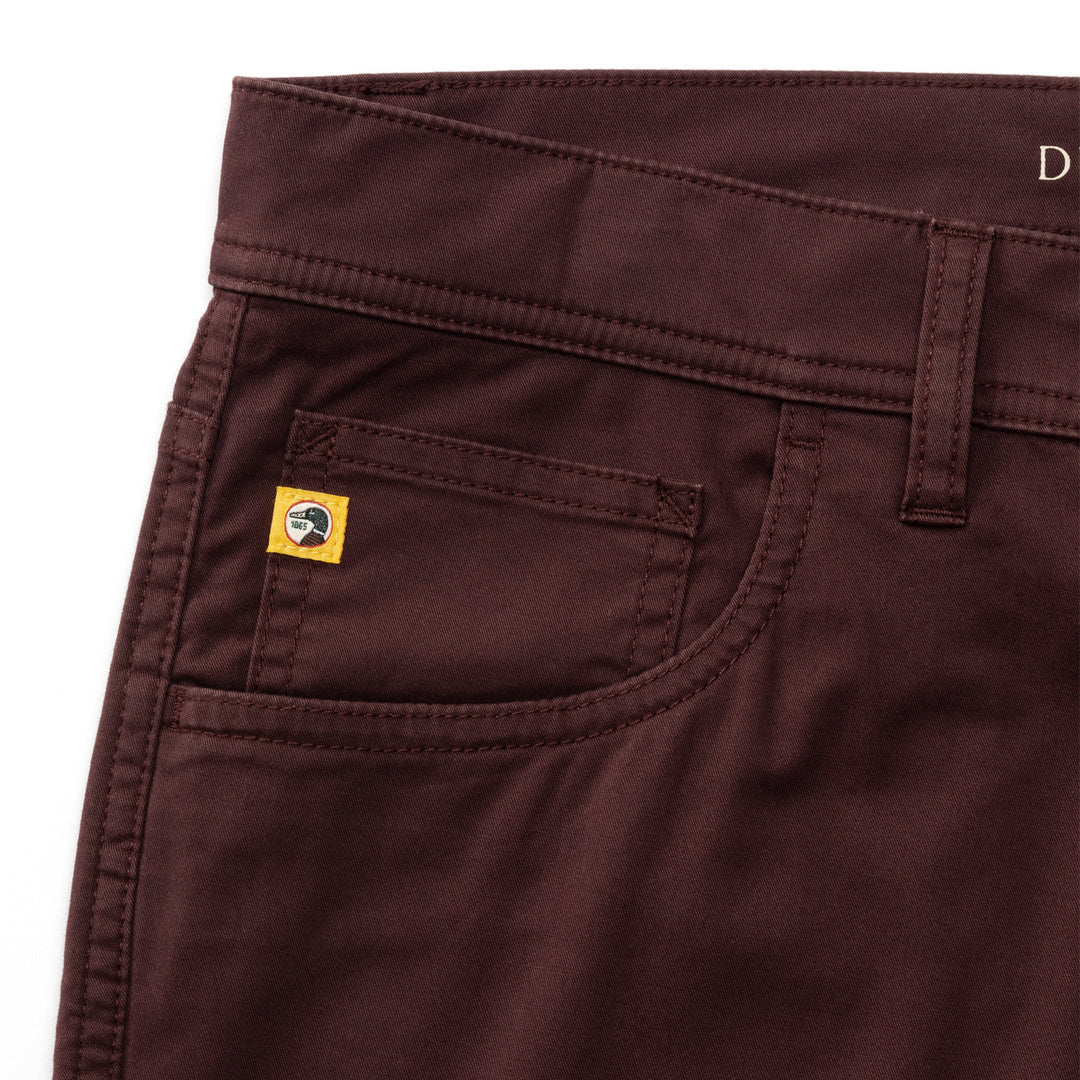 Duck Head Shoreline Five-Pocket- Dark Cognac