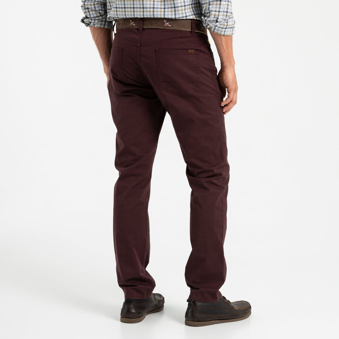 Duck Head Shoreline Five-Pocket- Dark Cognac