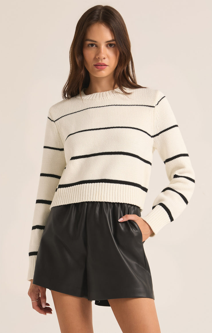 Zsupply MILAN STRIPE SWEATER-natural