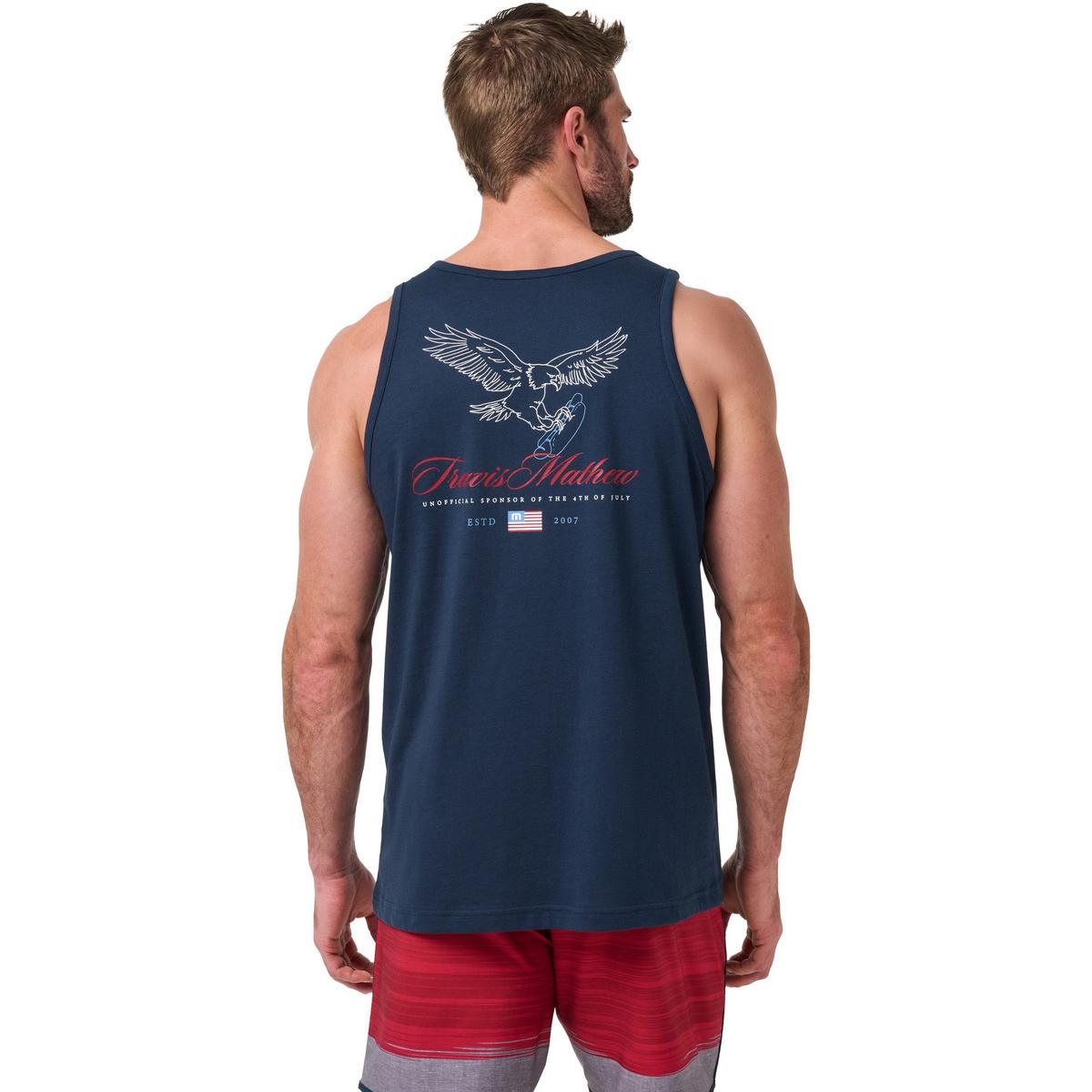 Travis Mathew Red White BBQ Tank