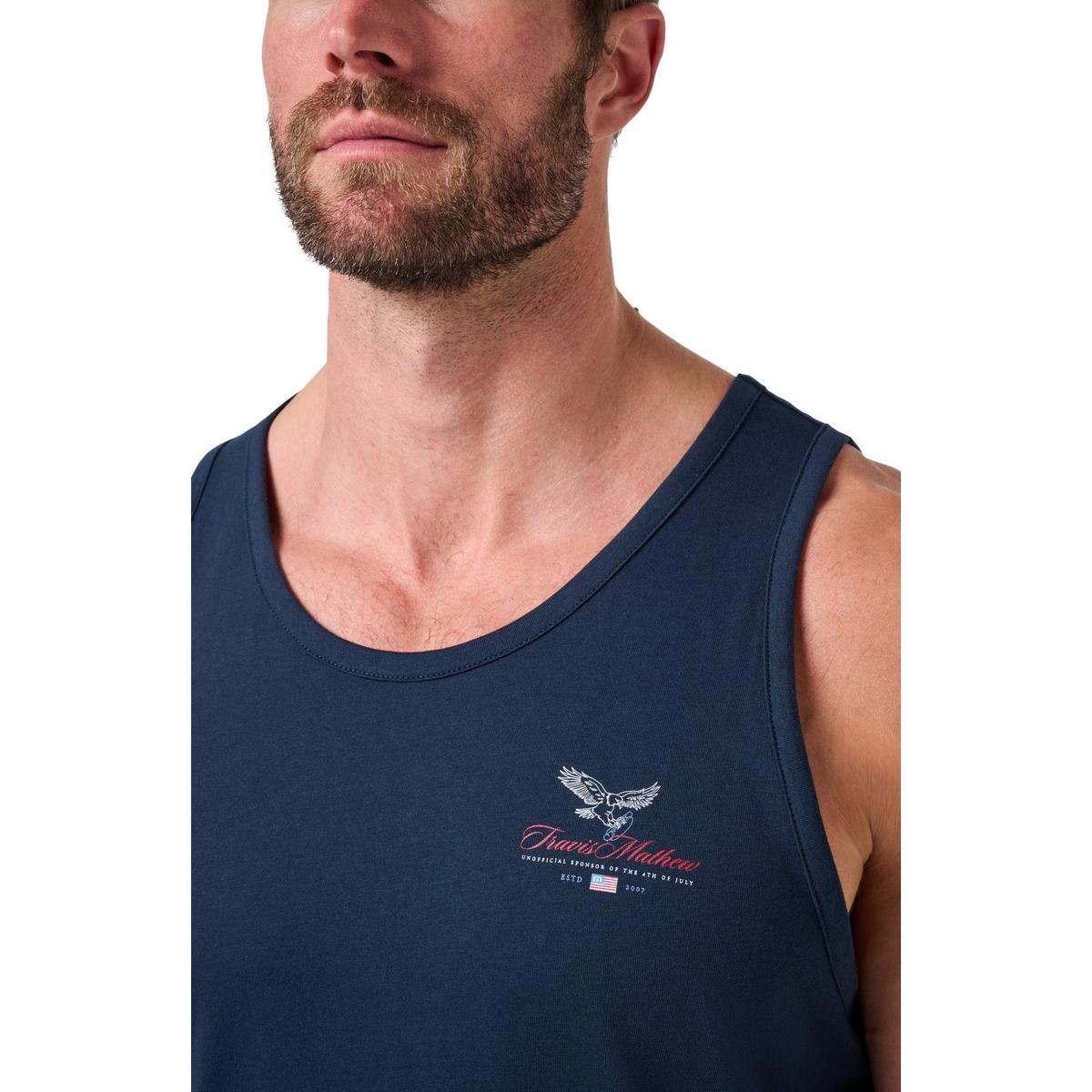 Travis Mathew Red White BBQ Tank