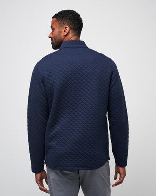 Travis Mathew Transatlantic Quilted Henley Pullover- Navy