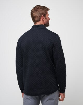 Travis Mathew Transatlantic Quilted Henley Pullover-Black