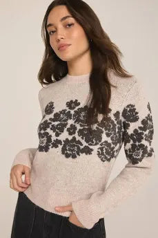 Zsupply MARISOL FLORA SWEATER-Black