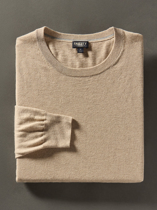 Faherty Movement™ Crewneck Sweater- Soft Dune