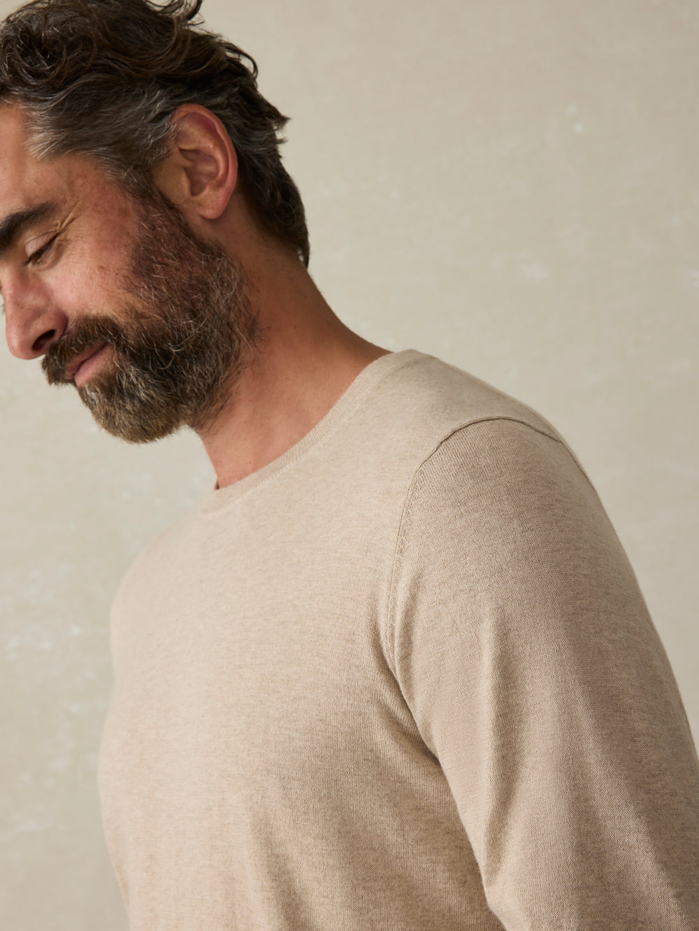 Faherty Movement™ Crewneck Sweater- Soft Dune