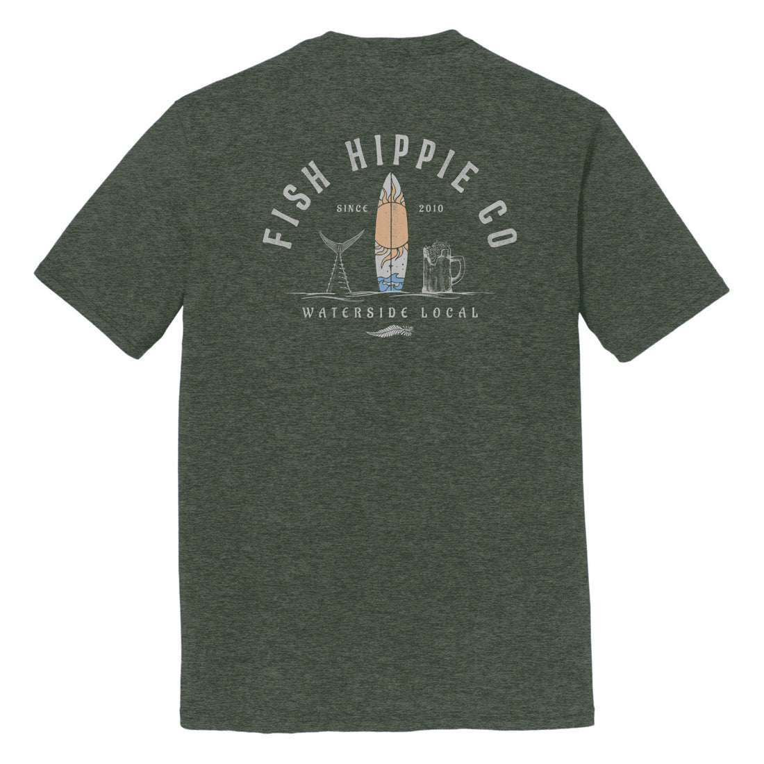 Fish Hippie Trifecta Tee-Kelp