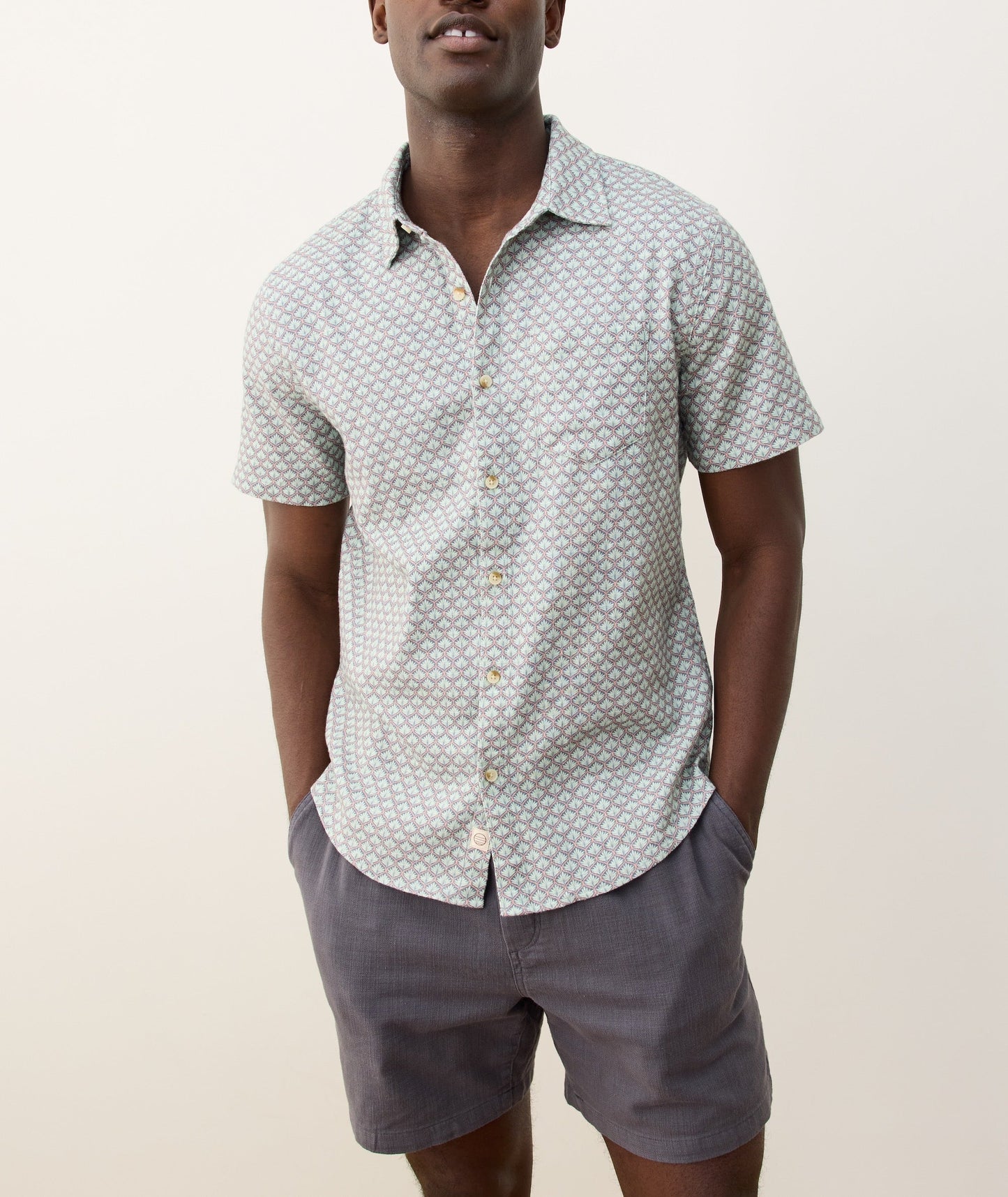 Marine Layer Classic Stretch Salvage Shirt-Agave