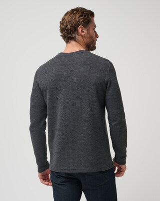 Travis Mathew Cloud Waffle Crew-Charcoal