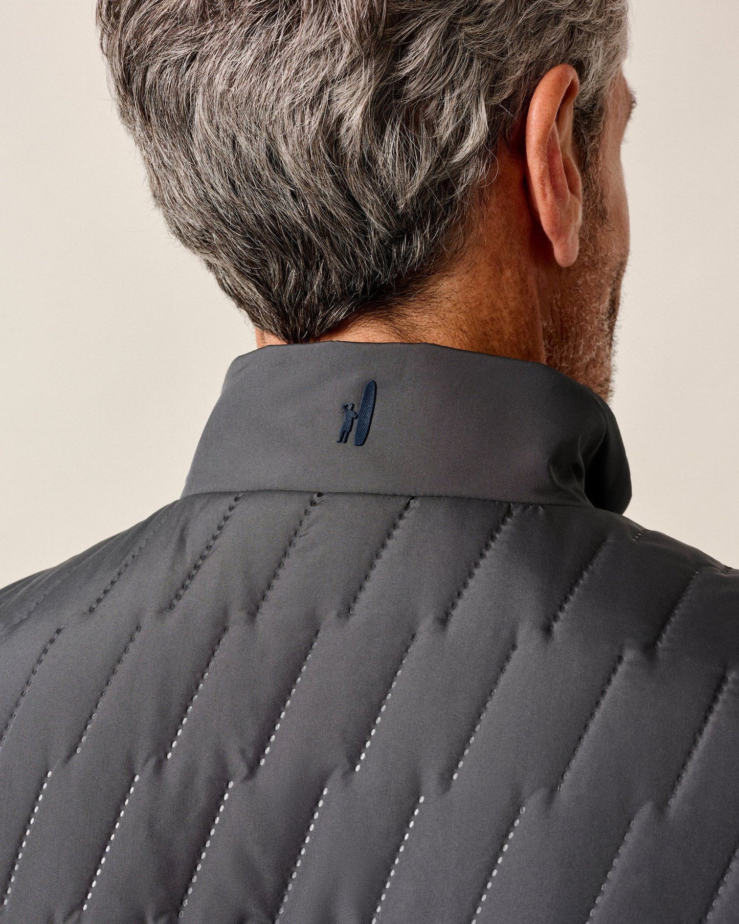 Johnnie O Belfry Quilted Puffer Vest- Dark Grey