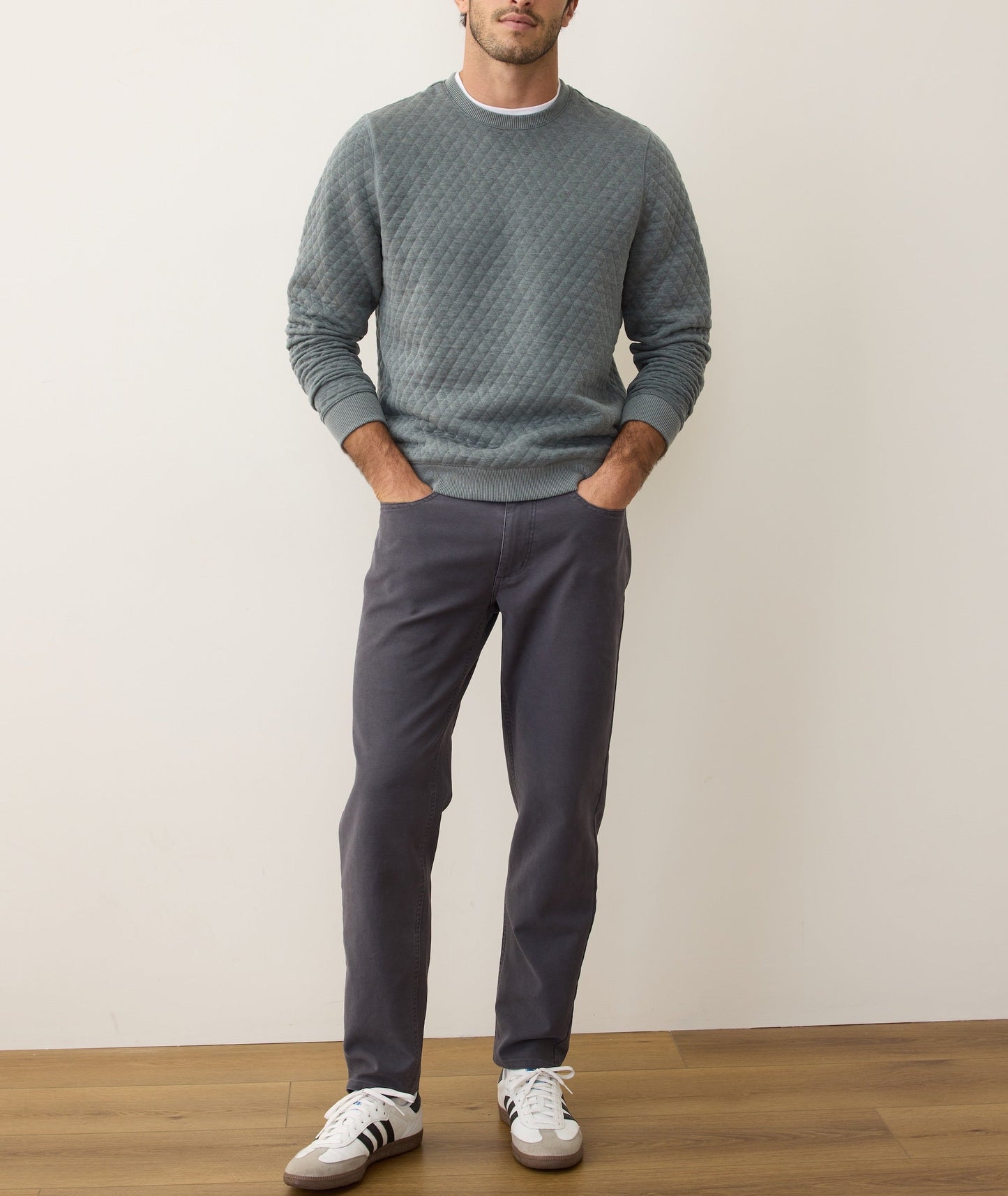 Marine Layer Corbet Crewneck -Dusty Pine