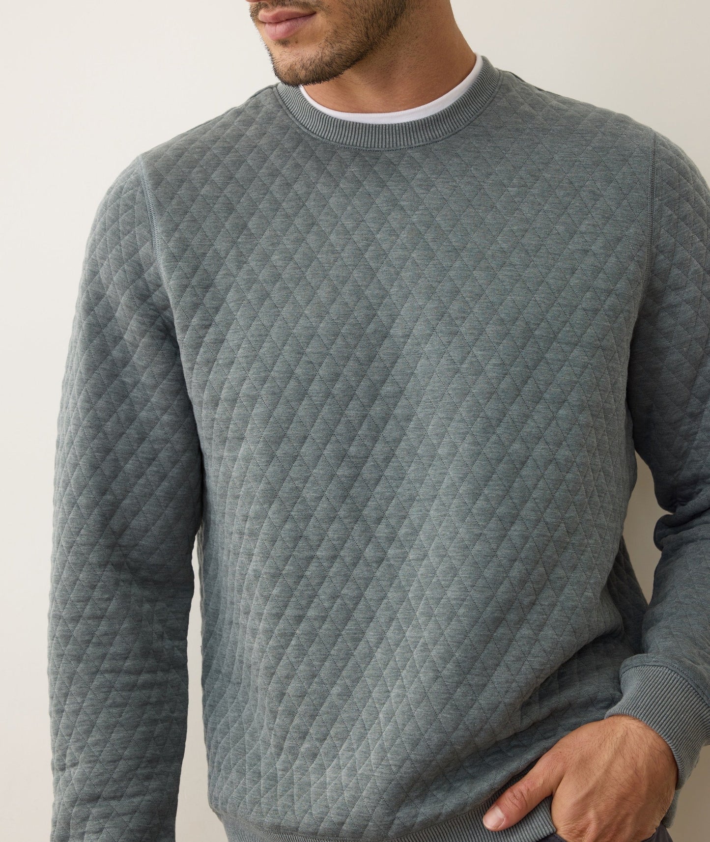 Marine Layer Corbet Crewneck -Dusty Pine