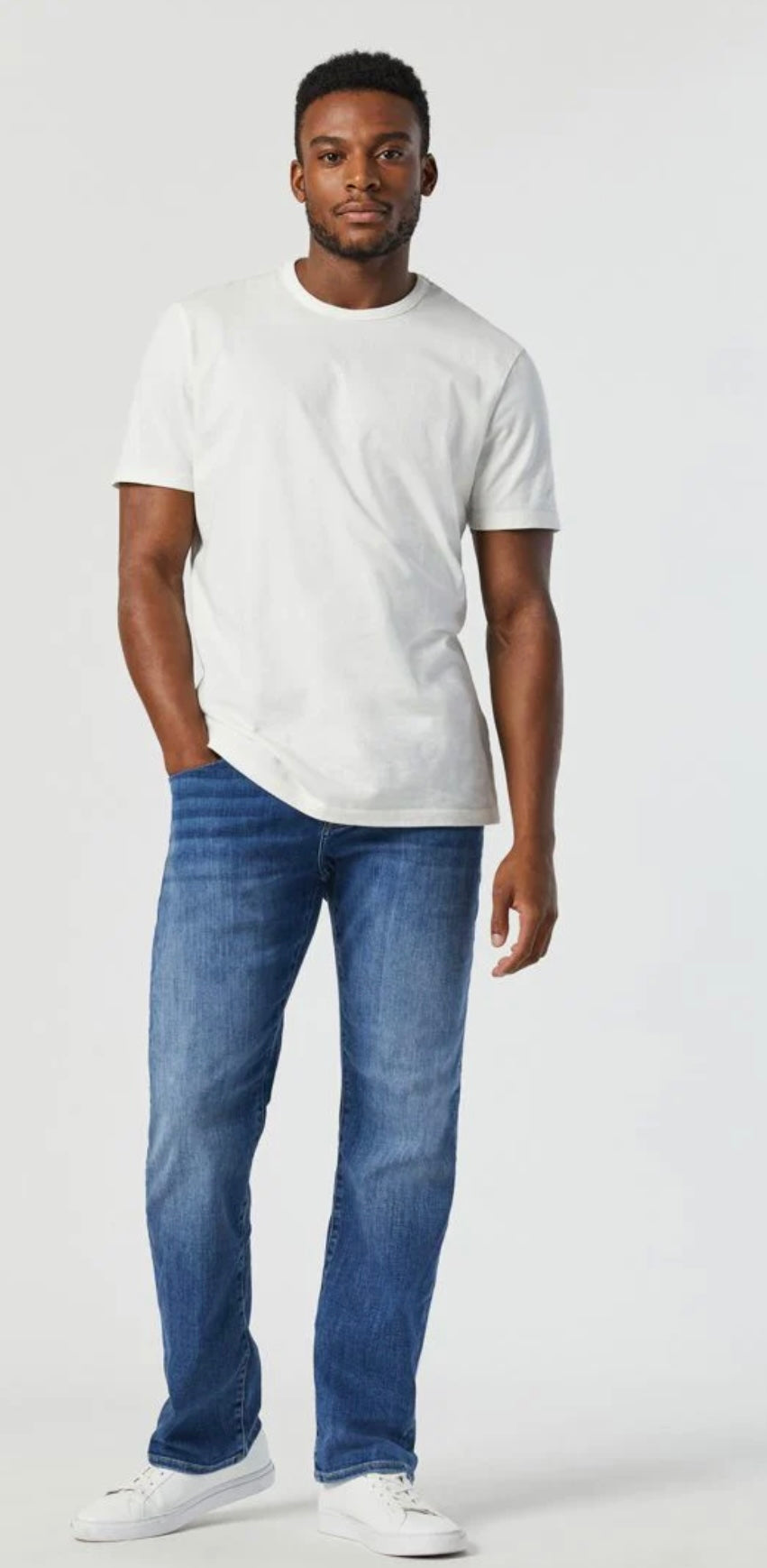 Mavi Jeans Marcus Slim Straight leg IN MID FOGGY FEATHER BLUE